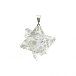 Cuarzo Cristal Colgante Merkabas 2cm